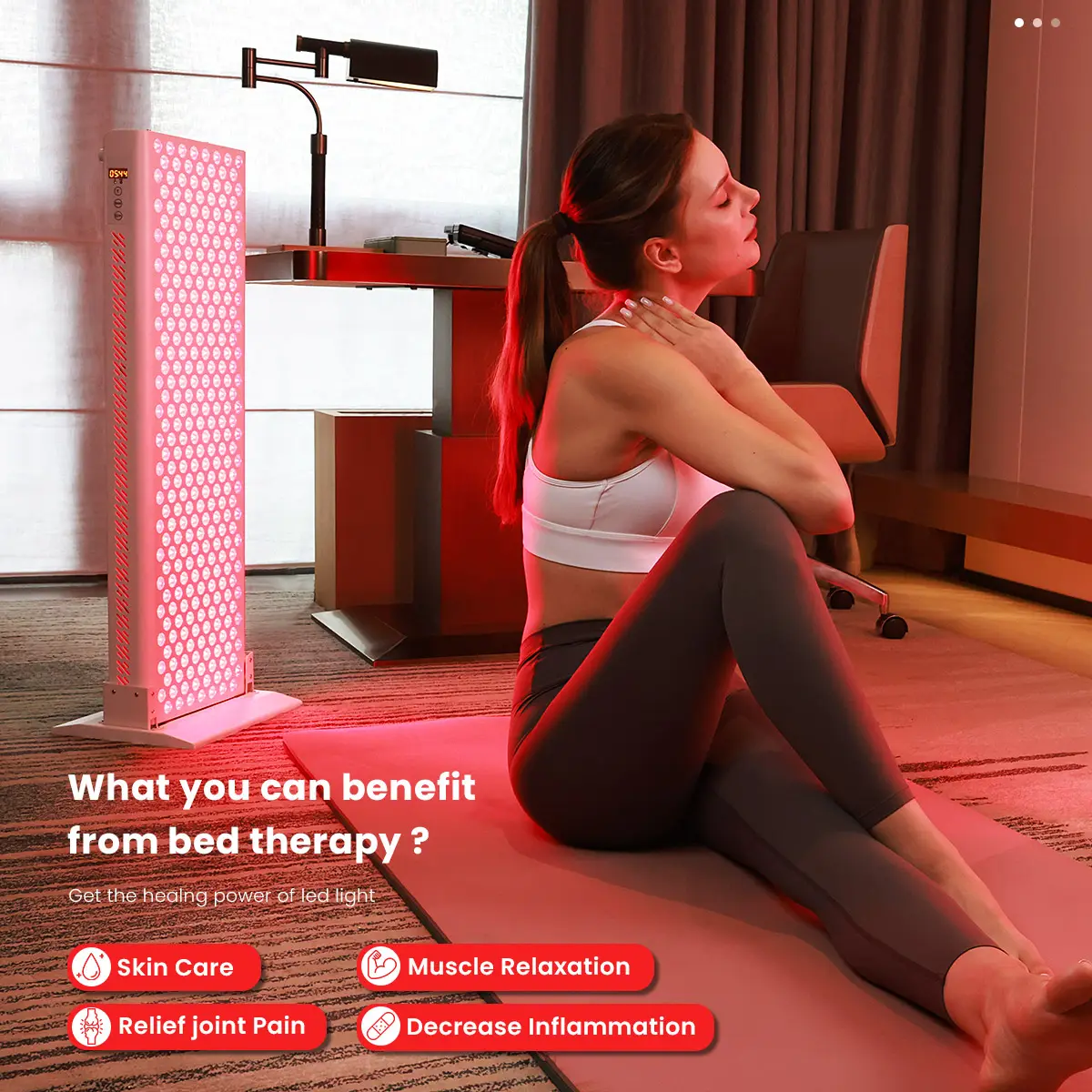 IDEATHERAPY, nueva tendencia, Chips duales, Panel de cuerpo completo de pie, almohadilla de terapia de luz infrarroja roja, cápsula de Spa, 660nm, 850nm, alivio del dolor