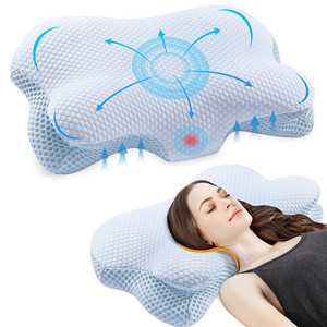 Penjualan laris Modern bantal nyeri leher busa memori ortopedi bantal gelombang ergonomis kontur serviks untuk tidur sehat Logo kustom - Product Image 1