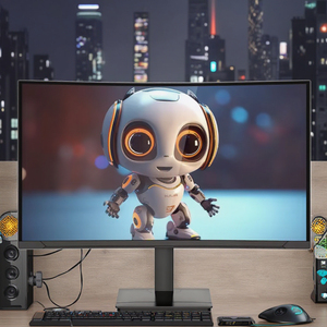 27-Inch 2K Curved HDR Gaming <strong>Monitor</strong> <strong>with</strong> 75Hz IPS Panel DP Interface <strong>Built</strong>-<strong>in</strong> Speakers for Desktop <strong>Computer</strong> - Product Image 1