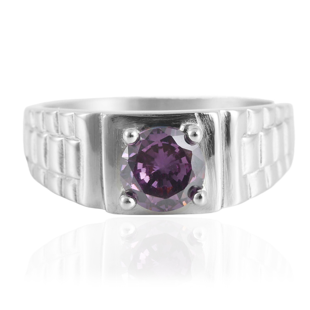 Steel-colored purple gemstone (US grade)