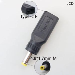 5.5x2.1mm/4.8*1.7mm kadın mikro USB tip C erkek 5 Pin DC priz 180 derece konnektör adaptörü dizüstü PC için - Product Image 6