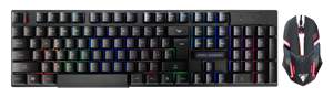 Jedel Combo de ratón y teclado ergonómico RGB para juegos 2 en 1 de tamaño completo con diseño ergonómico para oficina y jugadores - Product Image 2