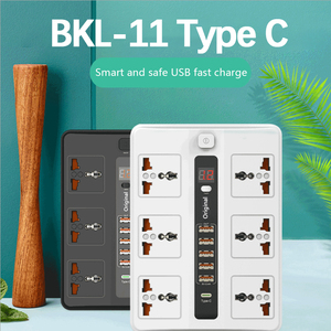 EONLINE เต้าเสียบปลั๊กไฟหลายช่อง6ทาง AC,อะแดปเตอร์สายชาร์จ USB 5ช่องปลั๊กต่อปลั๊กไฟ2เมตร - Product Image 2