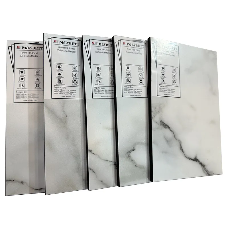 Láminas laminadas de alta presión para muebles de cocina, panel decorativo de 3mm con textura de piedra de mármol, retardante de fuego, hpl