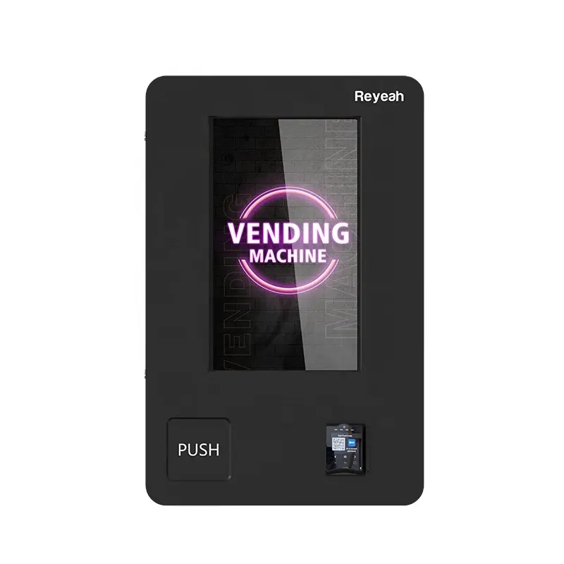 Mesin penjual otomatis kecil layar sentuh 21.5 inci verifikasi usia pembaca mesin sistem pembayaran Desktop Mini