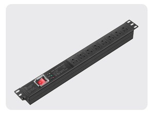 配電ユニット1U 19インチ8ウェイアメリカ標準PDU 3ライトサージ保護とオンオフスイッチ付き