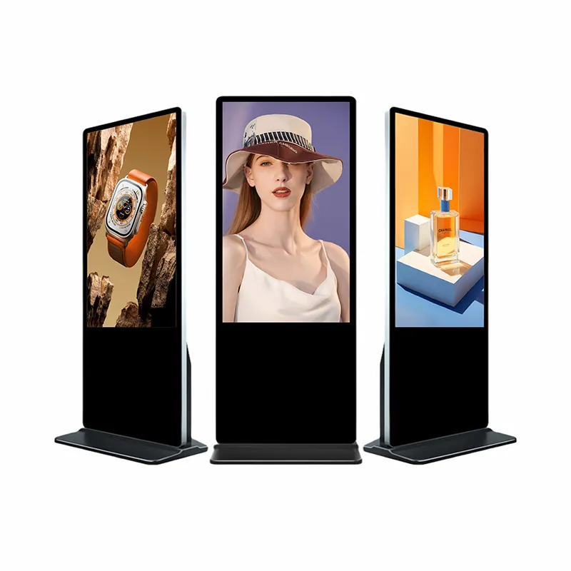 Display multifunzione da 75 pollici per macchine pubblicitarie commerciali con display per contenuti espositivi