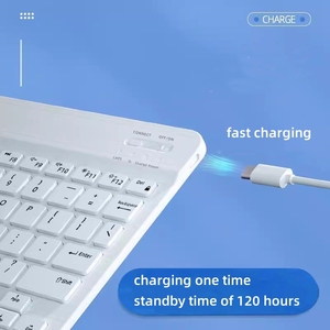 Teclado de Tablet PC de 10 pulgadas Mini teclado inalámbrico y ratón recargable para iPad teléfono teclado portátil