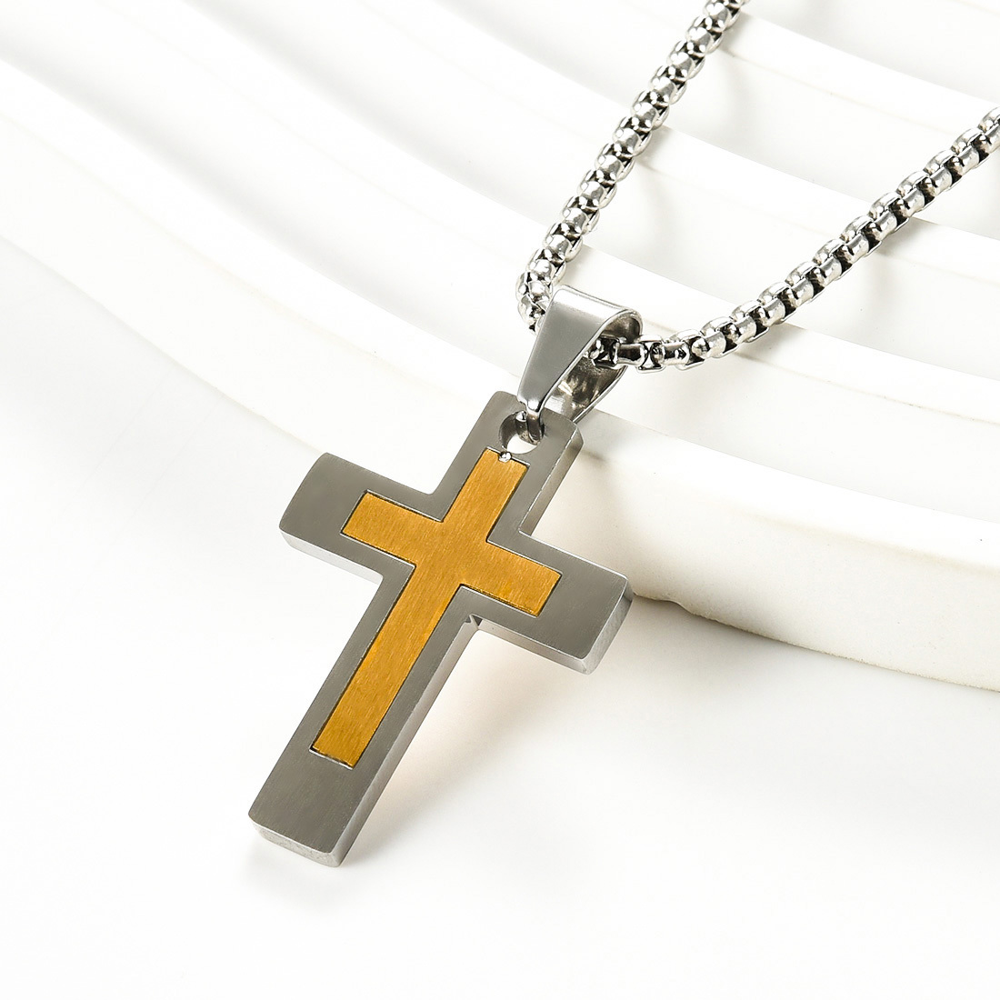 Pendentif en argent et or