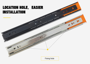 Corredor de guía de cajón de Metal, riel deslizante telescópico de extensión completa, Tobogán de cajón de cierre suave para cajón - Product Image 5