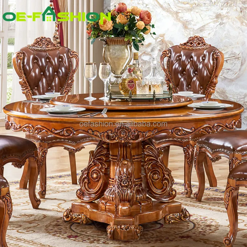 OE-FASHION деревянный обеденный стол в современном стиле полная луна круглый обеденный стол домашнего использования