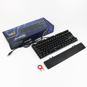 Máquina de escribir con cable RGB para gamers, 87 teclas, Teclado mecánico