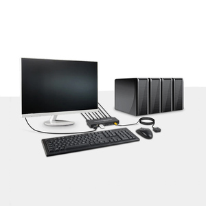 FJ-DK401 Fjgear高品質4Kディスプレイポート3840*2160/60Hz Dpスイッチ4入力1出力4ポートDpKvmスイッチ - Product Image 1