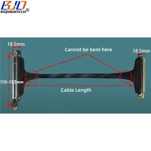 90 độ PCI-E 5.0 16X để X16 GPU Riser cáp mở rộng Gen5 0.4m 0.5M 0.6m cho rtx6000 rx9070xt A100 H100 ai Card đồ họa - Product Image 5