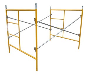 Eletricamente Levantado H-Frame Andaimes Q235 Plataforma De Construção De Aço Escalada Quadro Anexado Andaime