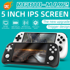 Powkiddyrgb10maxミニPspシステムビデオロッカーマシンジョイスティックアーケード付きレトロゲームコンソールRgb10Max2