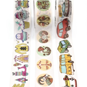 Commercio all'ingrosso CMYK Kawaii Washi Set di nastro personalizzato decorazione colorata con mascheramento offerta opzione di stampa