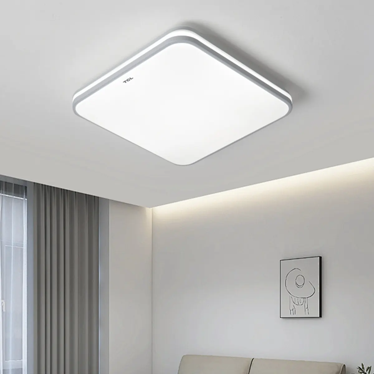 Piazza semplice e moderna plafoniere a led con montaggio a soffitto lampade a soffitto bianco luce naturale per soggiorno