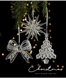 Nicro Weihnachten Luxus Dekoration Szene Layout Requisiten Eis kristall Hängende Verzierung Transparente Acryl Weihnachts baum Anhänger