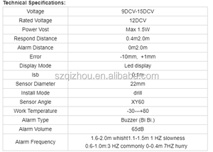 Sensor de aparcamiento para coche, ajuste de sensibilidad, Sensor de seguridad del vehículo, retrovisor inverso, sistema de pantalla LED, sensores de aparcamiento para coche - Product Image 5