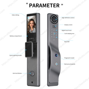 Tuya Wifi Smart lock 3D riconoscimento del volto serratura digitale sblocco delle impronte digitali in tempo reale funzione di videochiamata blocco senza chiave con fotocamera - Product Image 2