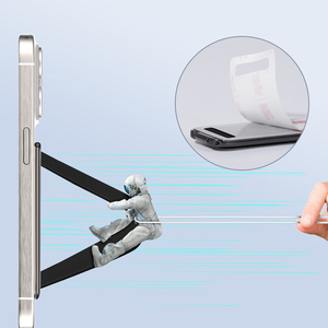 Tùy chỉnh Silicone dây đeo đàn hồi điện thoại di động Grip chất kết dính kim loại đứng mỏng điện thoại ngón tay Grip chủ - Product Image 4