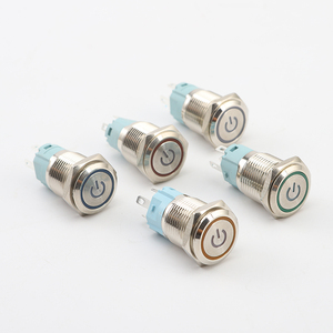 New Type Flat Head 19mm Latching <strong>Function</strong> Ring Led Power Sign Metal <strong>Push</strong> <strong>Button</strong> <strong>Switch</strong> - Product Image 4