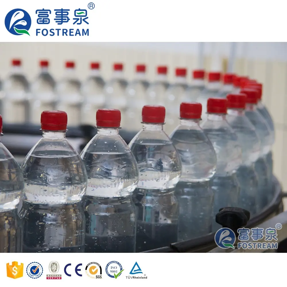Volautomatische 3in1 Complete Plastic Pet Fles Drinkmineraalwater Vul-En Verpakkingsmachine