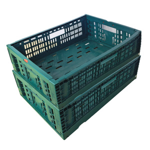 Flexography Mesh Style Plastic Foldable Stacking <strong>Crate</strong> <strong>Stack</strong> <strong>and</strong> <strong>Nest</strong> Collapsible Eco-friendly Vegetable <strong>Crates</strong> 400x300x120