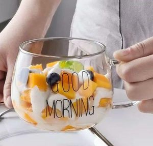Rerful 'good morning'-ถ้วยแก้วใสที่จารึกไว้พร้อมโลโก้ที่กำหนดเองถ้วยอาหารเย็นสำหรับกาแฟ - Product Image 2