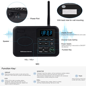 Sistema de intercomunicación inalámbrico de largo alcance para comunicación de intercomunicación de habitación a habitación de hotel de oficina de negocios en casa - Product Image 5