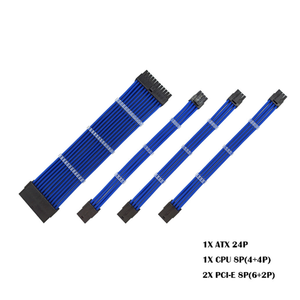 Kit de Cable de extensión básico ATX, fuente de alimentación de CPU GPU PC, conectores de 24 Pines, 8 pines, 6 + 2 pines, 4 + 4 pines, 30cm - Product Image 4