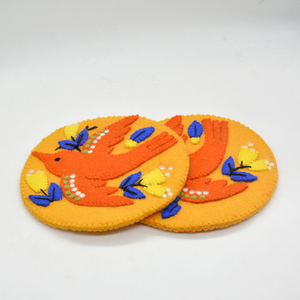 手工羊毛毡装饰Trivet高品质柔软轻质桌面保护垫和垫 - Product Image 4
