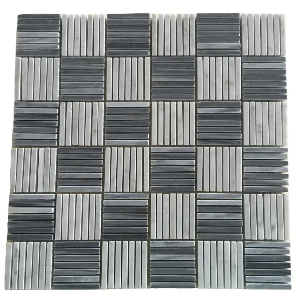 Gray Limestone price Mosaic Tlie,outside door decoration,floor and wall tile 10*10cm