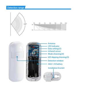 Rilevatore di sensore di movimento PIR 433MHz per sistema di allarme domestico Wireless rilevatore di movimento a infrarossi - Product Image 4