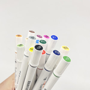 Quick Drying Fiber <strong>Nib</strong> Custom Dual <strong>Tip</strong> Alcohol Ink Twin <strong>Marker</strong> Pen Set for Painting Coloring
