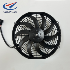 Controlador PWM sin escobillas de 12 pulgadas CC, ventilador Axial, ventilador de condensador de escape de coche para sistema de aire acondicionado de camión refrigerador SPAL - Product Image 1