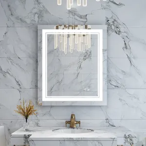 Modern Illuminated Bathroom Smart Led Hinged Makeup Mirror with Led <strong>Light</strong> Touch <strong>Sensor</strong> and Anti-Fog <strong>Function</strong> - Product Image 2