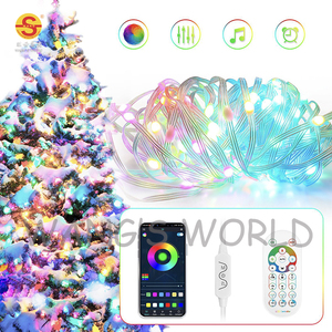 RGB <strong>Remote</strong> Control USB Copper LED Fairy <strong>String</strong> <strong>Lights</strong> Christmas Party Tree Decoration - Product Image 2