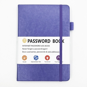 Fabrika hazır B6 boyutu deri kılıf kayış ile şifre kitap İngilizce dizüstü kitap özelleştirilebilir logo ile - Product Image 2
