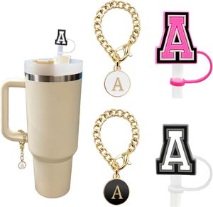 DD2350 Personalized <strong>Cup</strong> Accessories Letter Charms Name ID Initial Letter Number Tumbler Straw Cover &amp; Pouch for <strong>Cup</strong> - Product Image 4