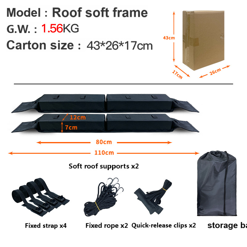 Toit à ossature souple - 1,56 kg