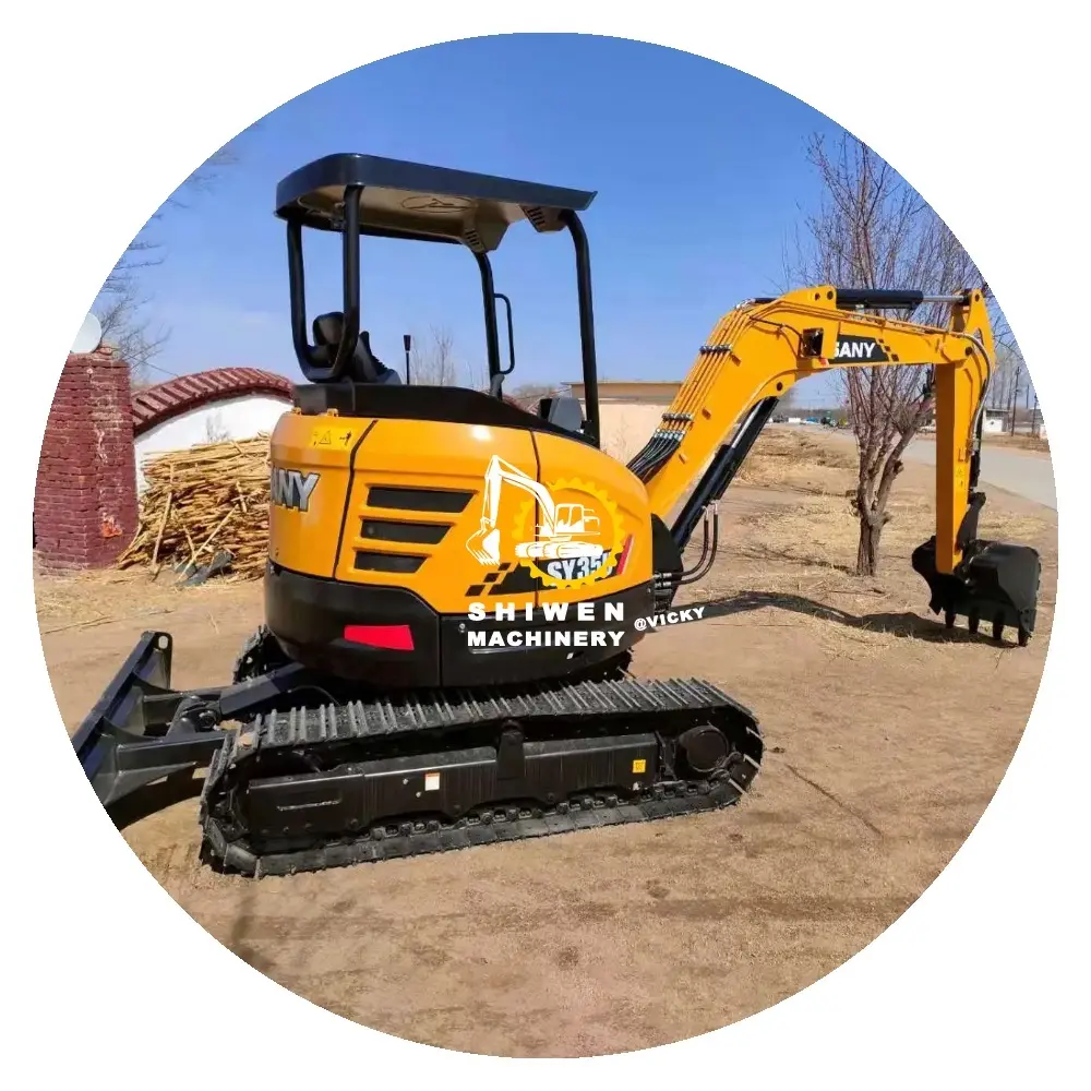 Excavadora SANY SY35u SY26u SY16c SY55c SY60c SY75c SY95c usada, mini excavadora SANY SY35u excavadora de agujeros de uso doméstico para agricultura