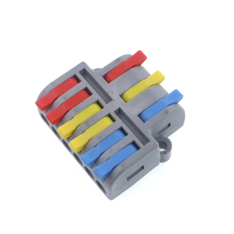 quick electrical 32a lever 3 way 6 port 1 in 2 out conductor compact wire lever nut cable connectors