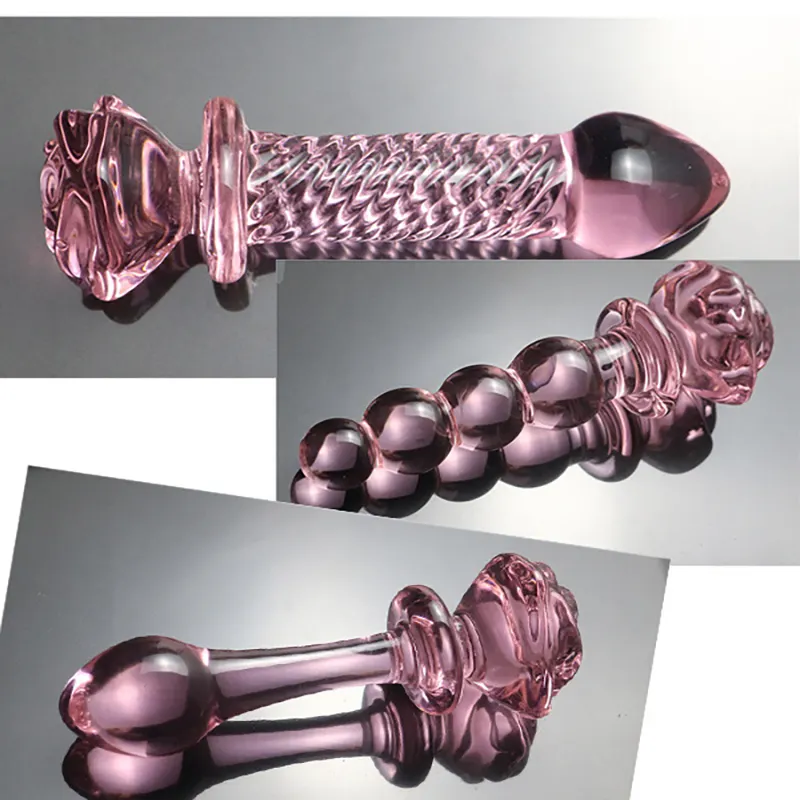 Dildo de vidro cristal de pepino, produto erótico divertido para mulheres, estilo dildo