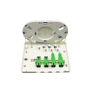 Parete ABS + PC involucro in fibra ottica per interni presa frontale 4 porte Desktop per distribuire scatola per FTTH rete di accesso - Product Image 1