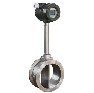 Medidor de flujo de gas de cloro de salida 4-20ma Medidor de flujo de vórtice de acero inoxidable 304 Agua Líquida Precio bajo Medición de compresor de aire OEM - Product Image 1