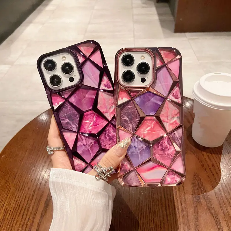 Frete Grátis 1 Sample OK Top Seller Stone Design Shockproof Luxury Phone Case para iPhone 12/12 Pro 13 14 15