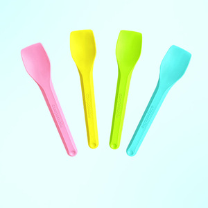 PLA cpla dùng một lần sáng tạo nhựa spork tráng miệng Kem sữa chua pudding thìa muỗng phân hủy sinh học muỗng kem muỗng - Product Image 1