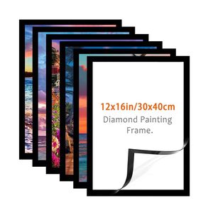 יהלומי ציור מסגרות 30x40cm, מגנטי דביק יהלומי אמנות מסגרת <span class=keywords><strong>12x16</strong></span> אינץ מתאים 10x14 אינץ תמונה